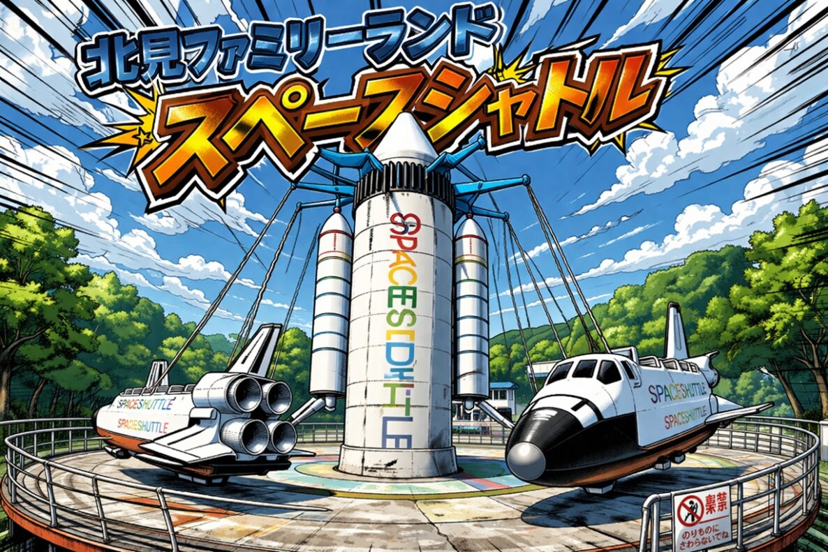 【道東旅行の穴場】北見ファミリーランドのスペースシャトルが最高すぎた！入場無料で子どもも大人も大興奮
