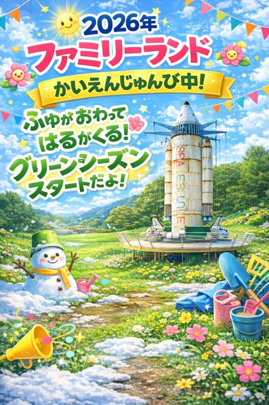 ファミリーランド開園準備中！冬休みを終えてグリーンシーズンへ