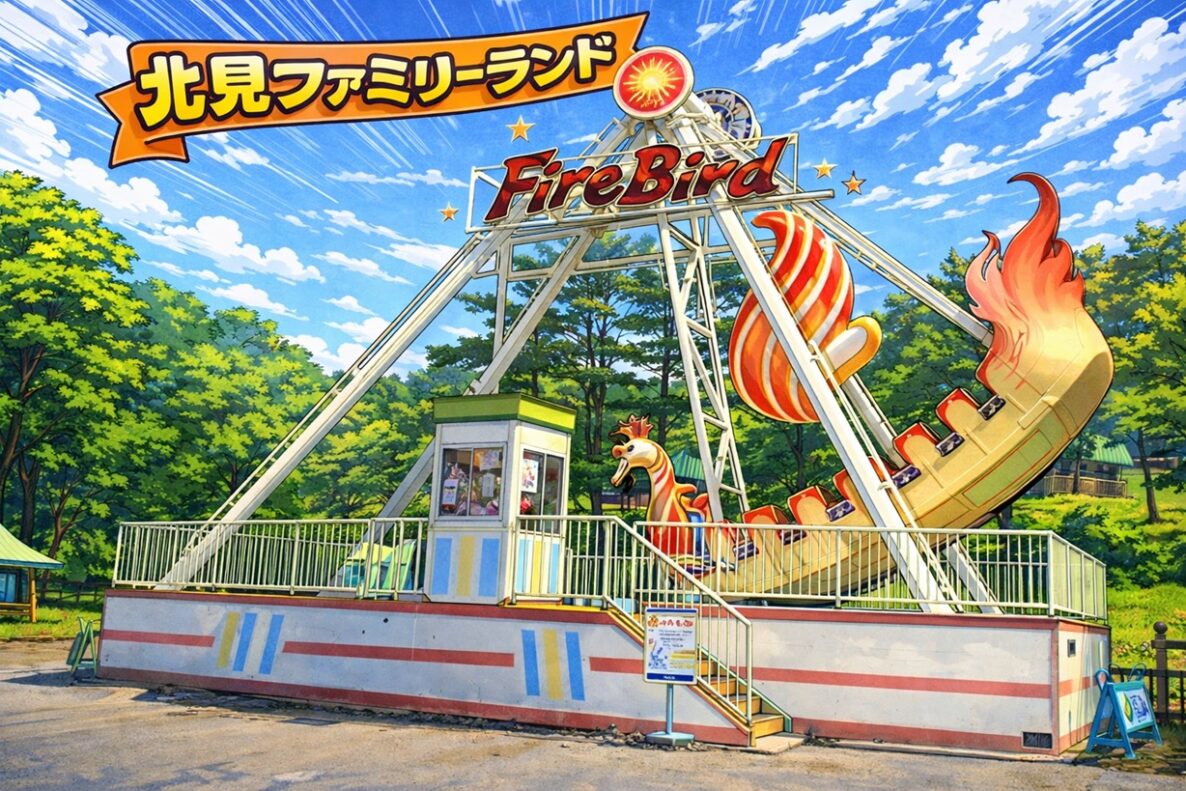 【道東旅行の穴場】北見ファミリーランドのファイヤーバードが熱すぎた！絶叫系好きなら絶対乗るべき理由