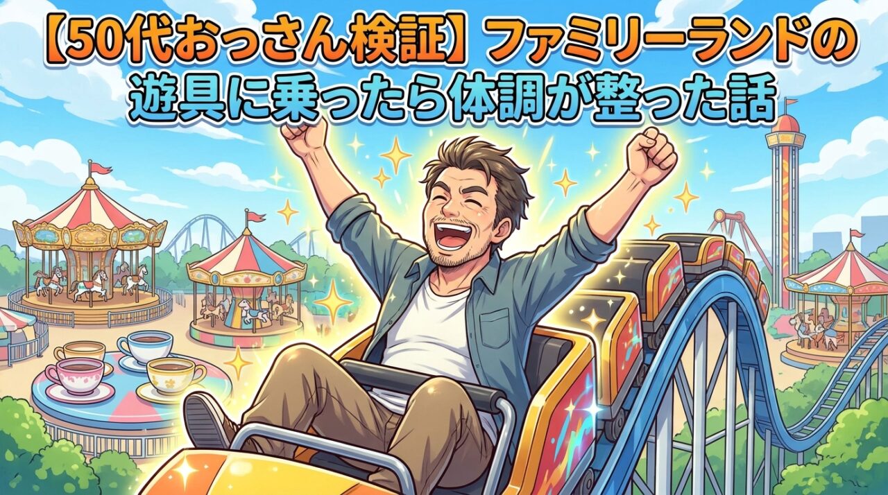 【50代おっさん検証】ファミリーランドの遊具に乗ったら体調が整った話