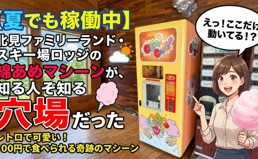 【夏でも稼働中】北見ファミリーランド・スキー場ロッジの綿あめマシーンが、知る人ぞ知る穴場だった